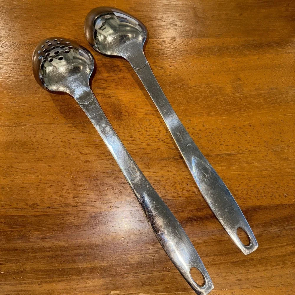 ONEIDA Slotted And Non Slotted Serving Spoons Stainless Steel‎ 12